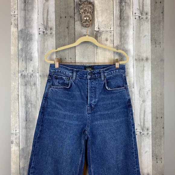 Rails The Getty Wide Leg Denim Jeans in Moonlit Ocean Blue Dark Wash Size 28. - Picture 4 of 16
